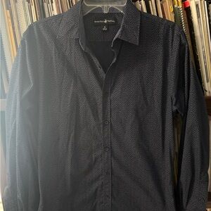 Beverly Hills Polo Club Navy Patterned Men's Shirt